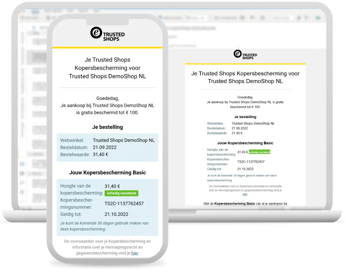 Voorbeeld bevestiging van kopersbescherming