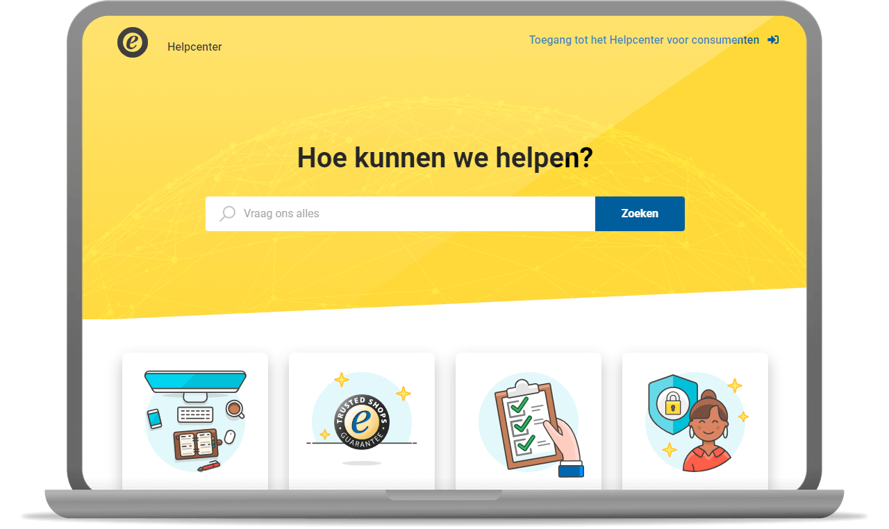 Screenshot van het Trusted Shops Helpcenter
