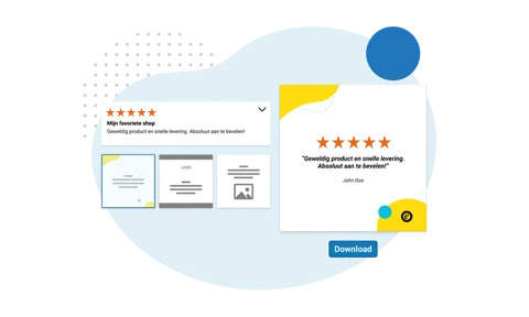 Voorbeeld van de Trusted Shops Social Media Creator