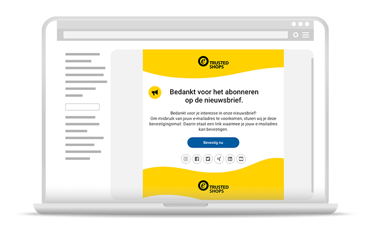Voorbeeld bevestigingsmail Trusted Shops