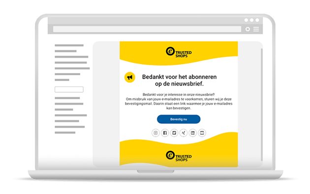 Voorbeeld bevestigingsmail Trusted Shops